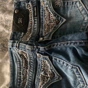 Gently worn lightly distressed Miss Me capris